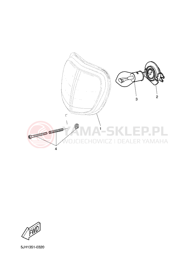 Schemat "Lampa przód" do Yamaha SLIDER