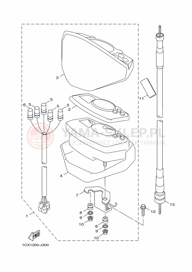 Schemat "licznik" do Yamaha BWS 125