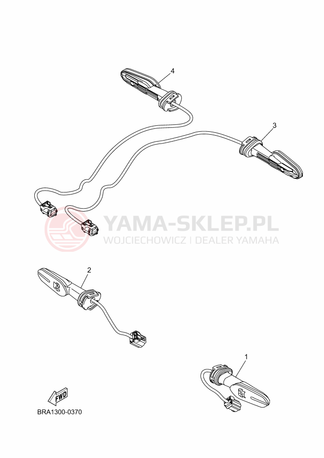 Schemat "kierunkowskazy" do Yamaha R3