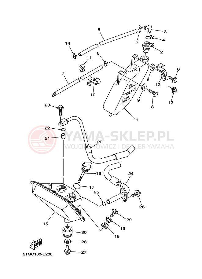 Schemat "Miska olejowa" do Yamaha YFZ450