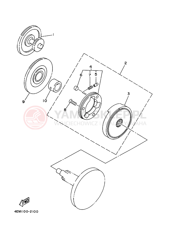 Schemat "rozrusznik" do Yamaha YFM80