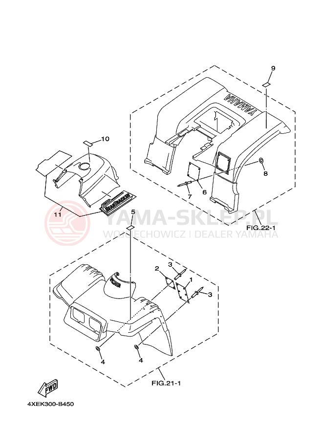 Schemat "naklejki" do Yamaha BEAR TRACKER