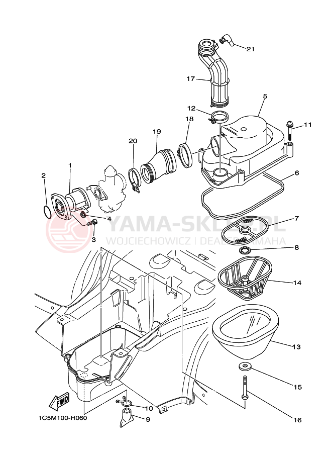Schemat "Wtrysk paliwa" do Yamaha GRIZZLY 125