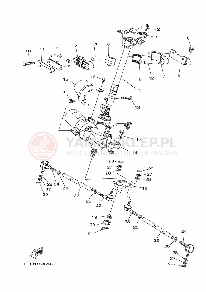 Schemat "Półki zawieszenia" do Yamaha GRIZZLY 700 EPS