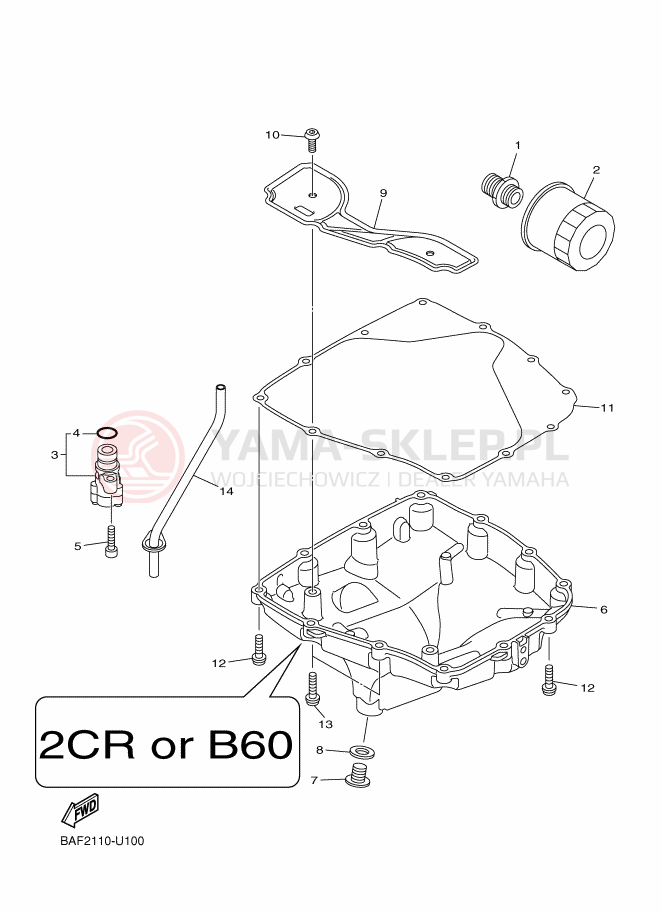 Schemat "Filtr oleju" do Yamaha YZF-R1