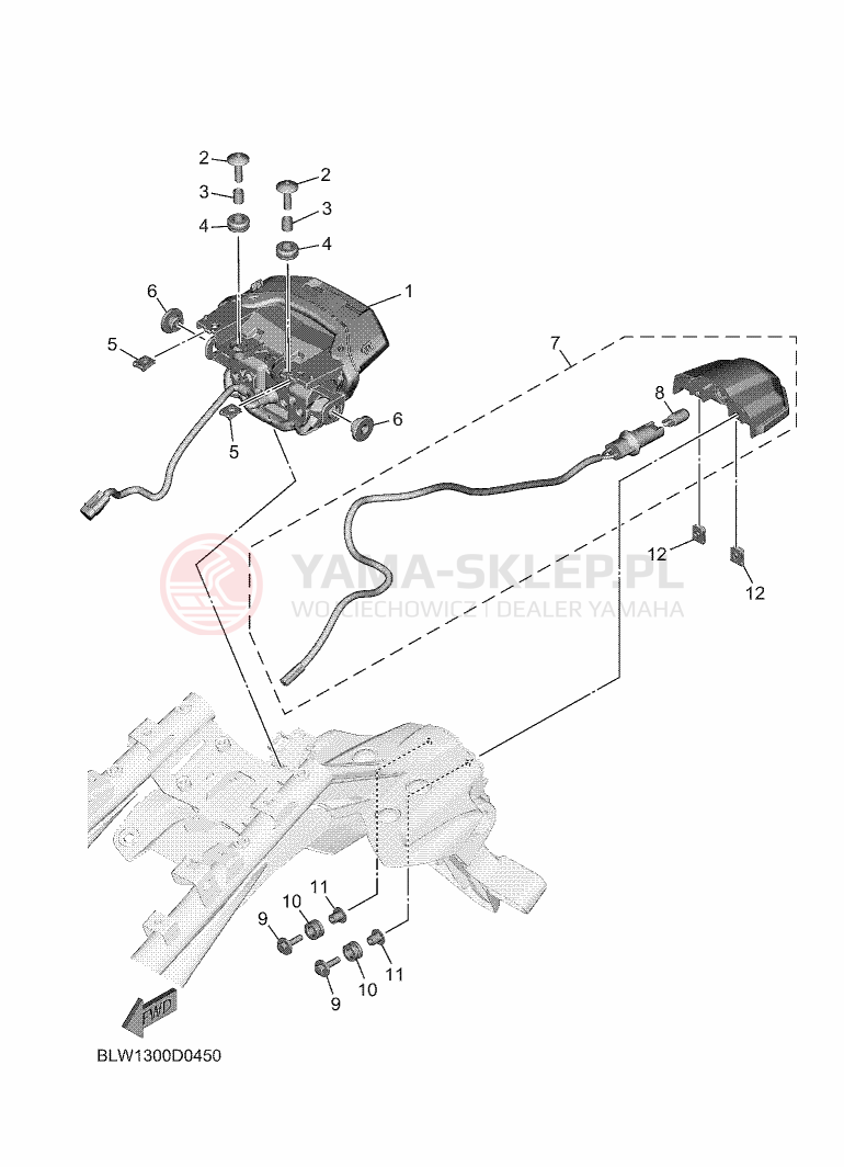 Schemat "Oświetlenie tył" do Yamaha MT-07 Y-AMT