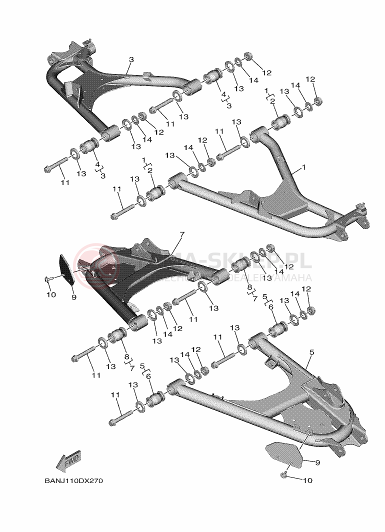 Schemat "wahacz" do Yamaha WOLVERINE X2 EPS R-SPEC