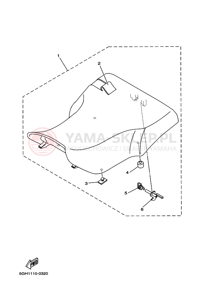 Schemat "siedzenie" do Yamaha YFM400FA