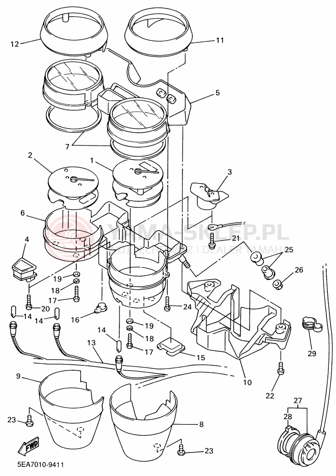 Schemat "licznik" do Yamaha XJR1300