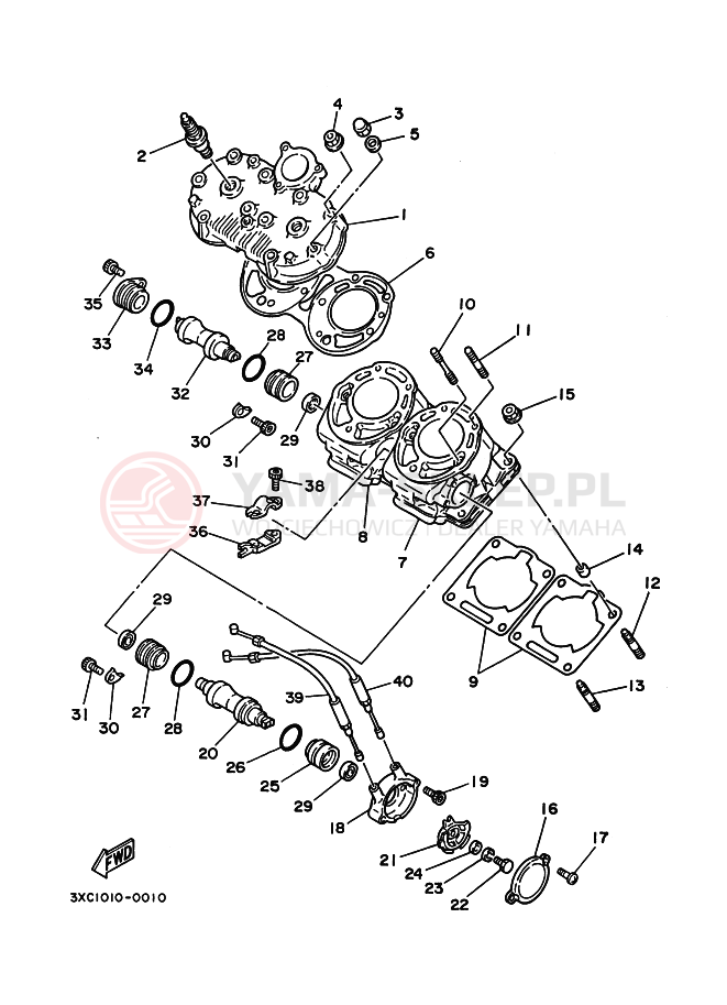 Schemat "cylinder" do Yamaha R1-Z