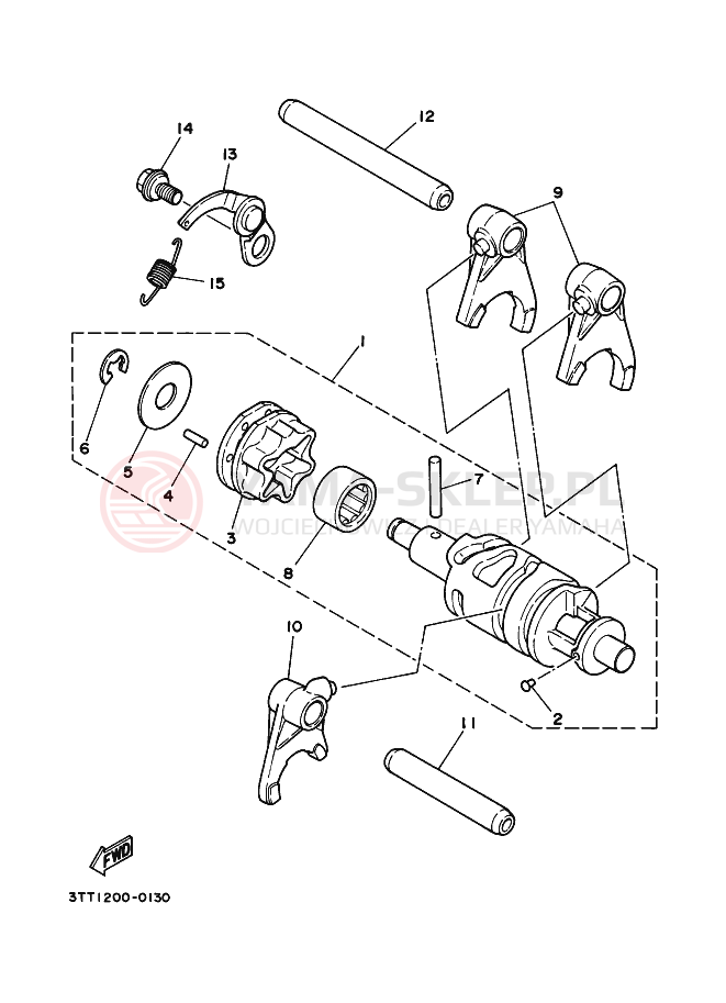 Schemat "Wodziki, automat" do Yamaha DT125