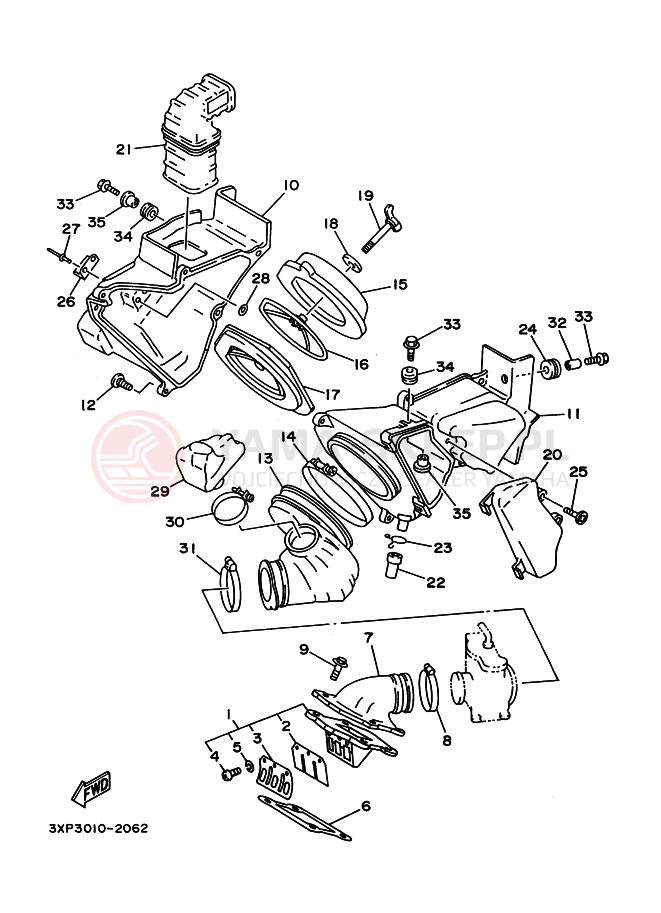 Schemat "Wtrysk paliwa" do Yamaha DT200WR