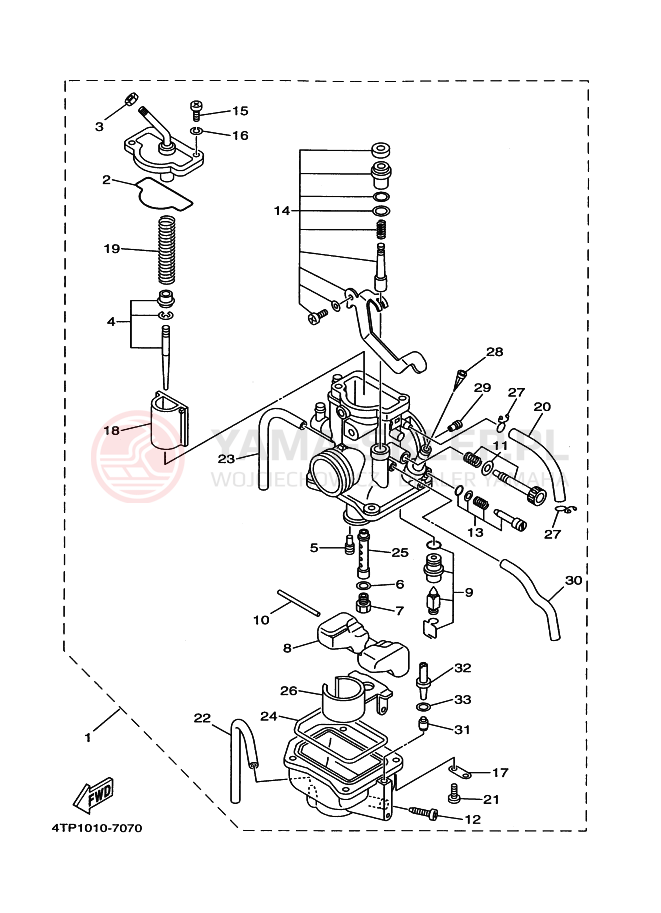 Schemat "Gaźnik" do Yamaha DT230 LANZA
