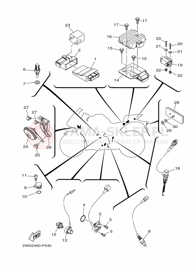 Schemat "układ elektryczny" do Yamaha YZF-R3