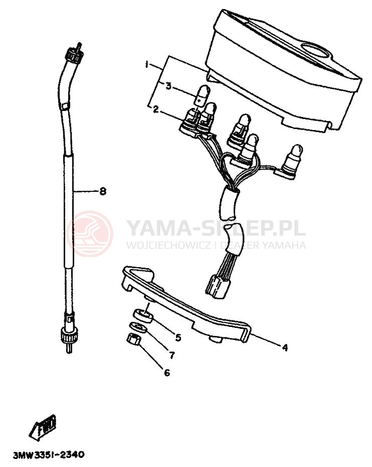 Schemat "licznik" do Yamaha SR125