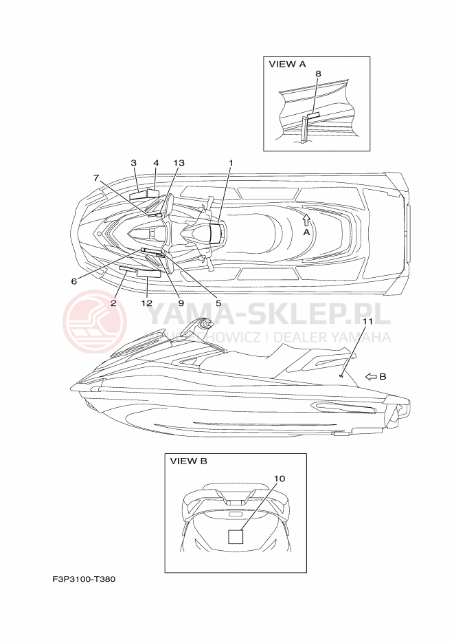 Schemat "naklejki" do Yamaha GP1800
