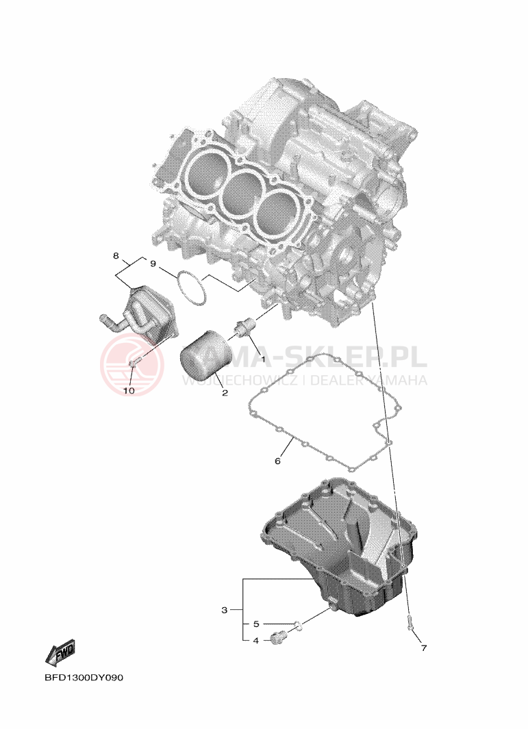 Schemat "Filtr oleju" do Yamaha NIKEN GT