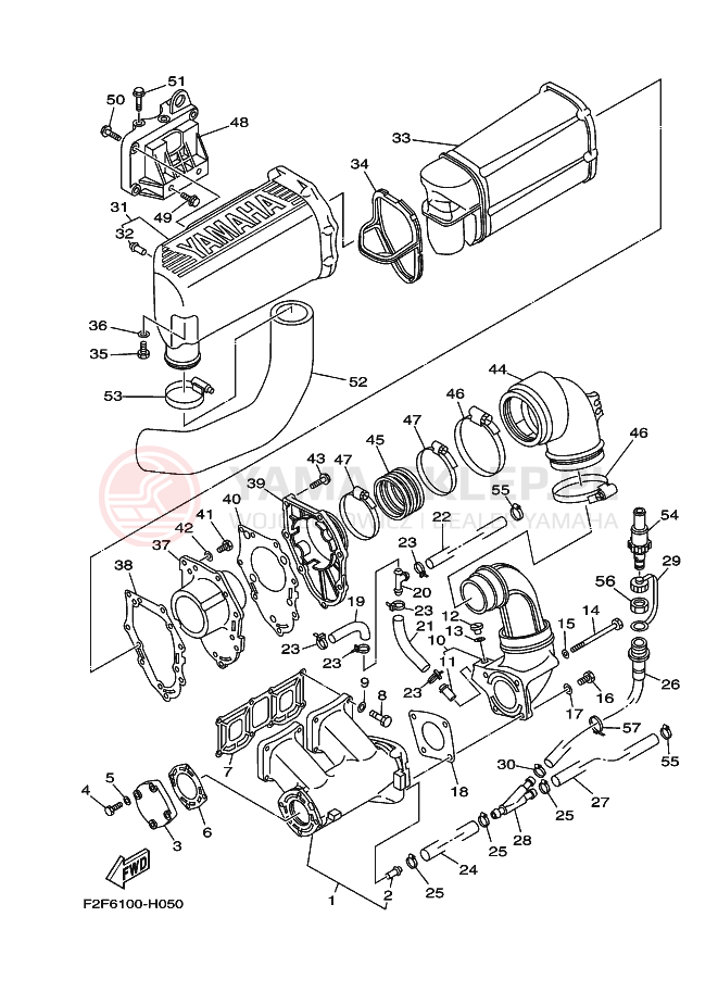 Schemat "wydech" do Yamaha SUPERJET