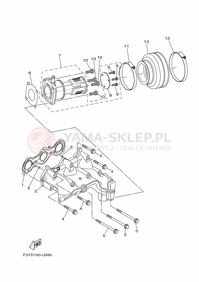 Schemat "wydech" do Yamaha EXR