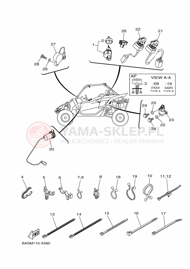 Schemat "układ elektryczny" do Yamaha YXZ1000R SS