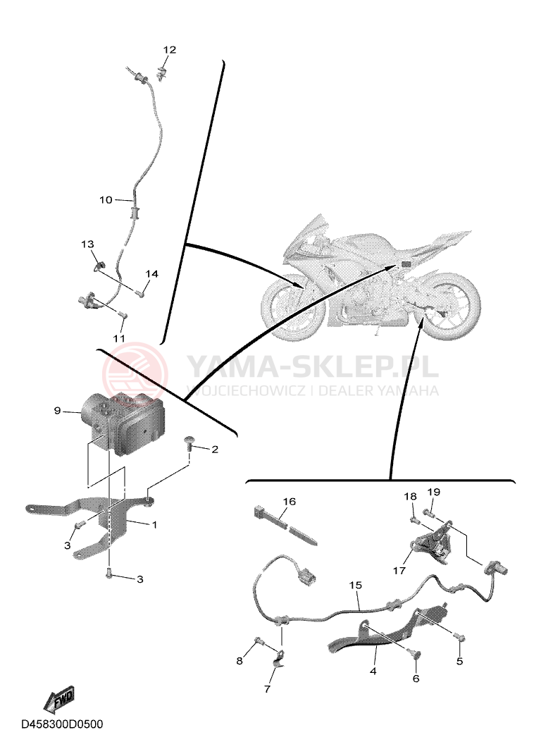 Schemat "SPRZĘT ELEKTRYCZNY 3" do Yamaha R1 GYTR
