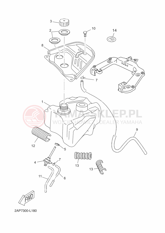 Schemat "zbiornik paliwa" do Yamaha NEOS
