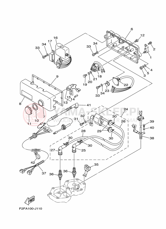 Schemat "układ elektryczny" do Yamaha SUPERJET