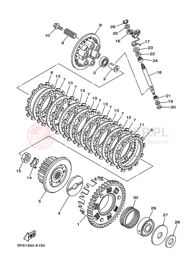 Schemat "sprzęgło" do Yamaha TDM900