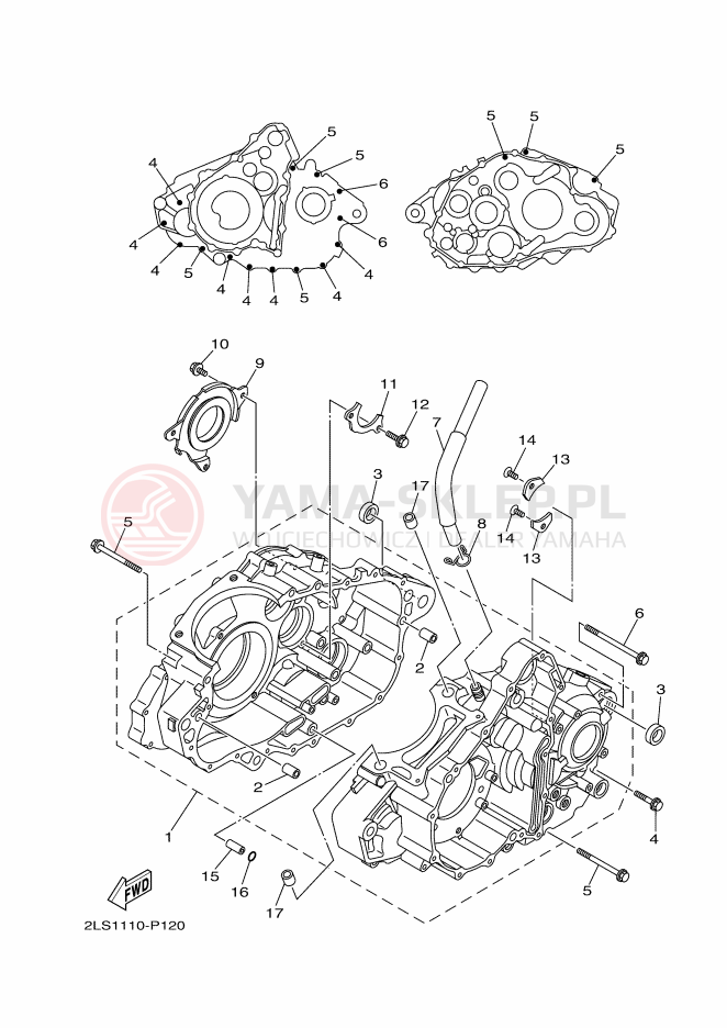 Schemat "Obudowa silnika" do Yamaha YFM700R