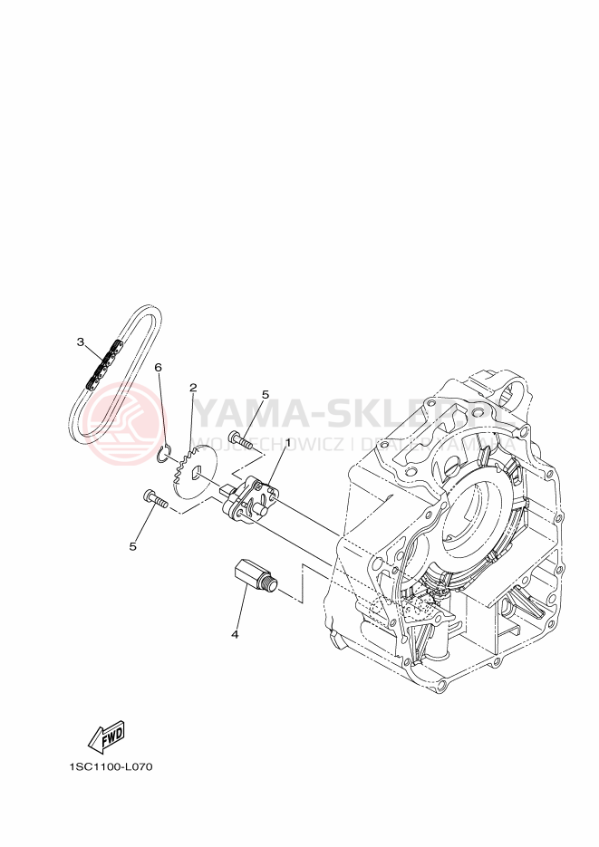 Schemat "Pompa olejowa" do Yamaha YFM300
