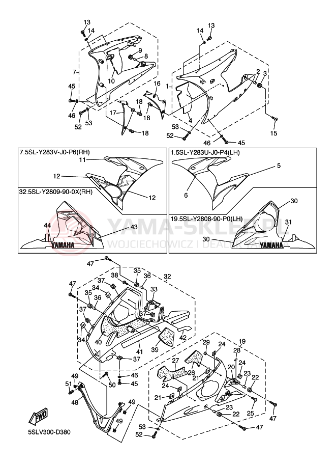 Schemat "POKRYWA SILNIKA 2" do Yamaha YZF-R6