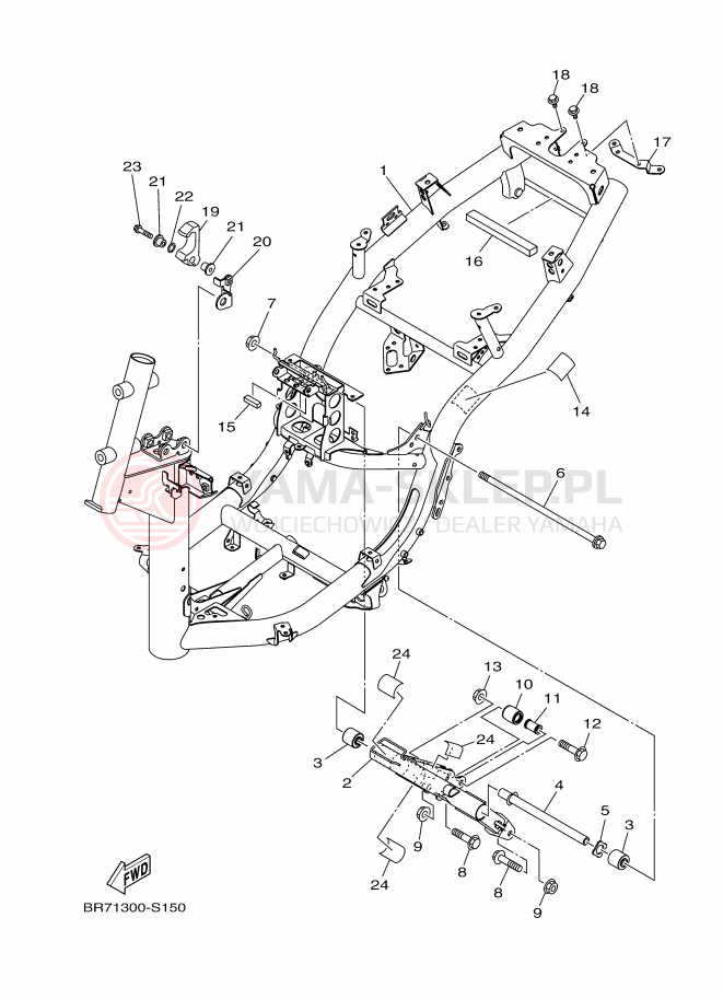 Schemat "rama" do Yamaha TRICITY 125
