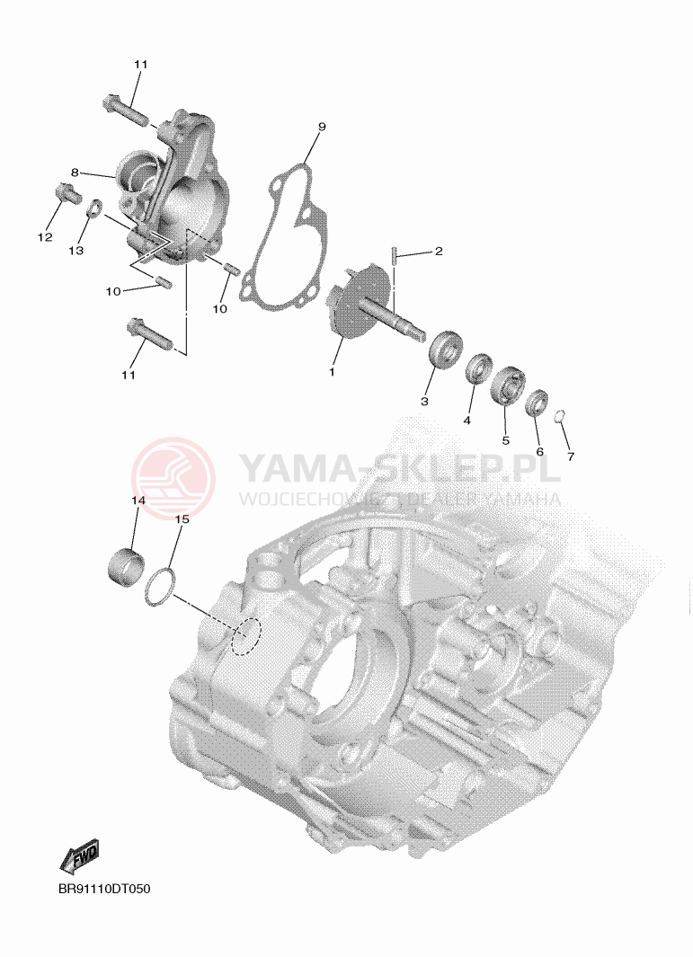 Schemat "Pompa wody" do Yamaha YZ450F