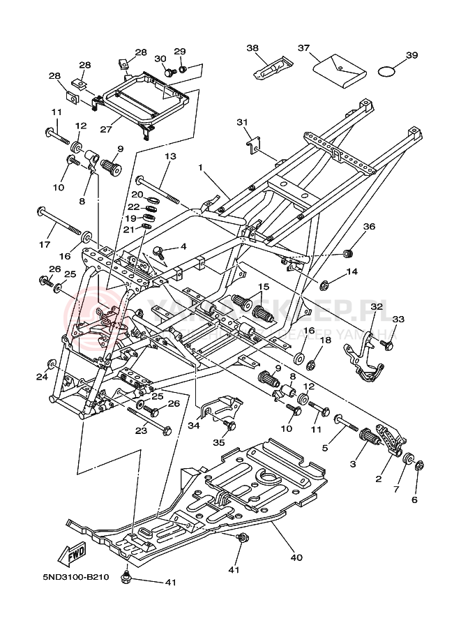 Schemat "rama" do Yamaha KODIAK 4WD