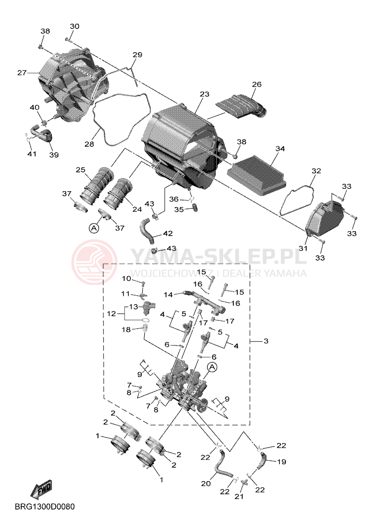 Schemat "Wtrysk paliwa" do Yamaha MT-03