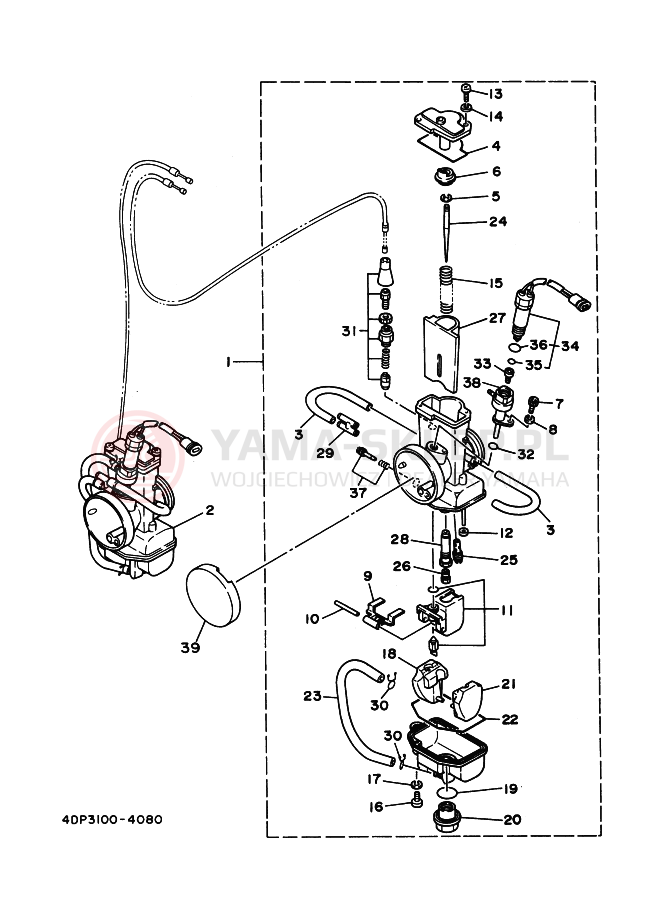 Schemat "Gaźnik" do Yamaha TZ250
