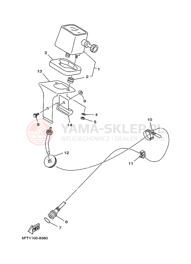 Schemat "licznik" do Yamaha YFM350FWB