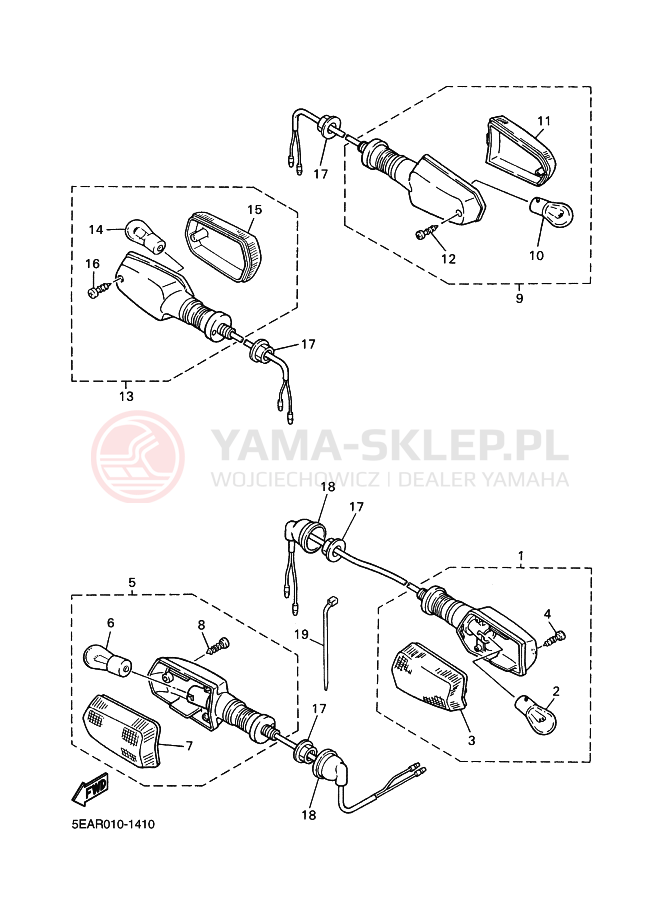 Schemat "kierunkowskazy" do Yamaha XJR1300