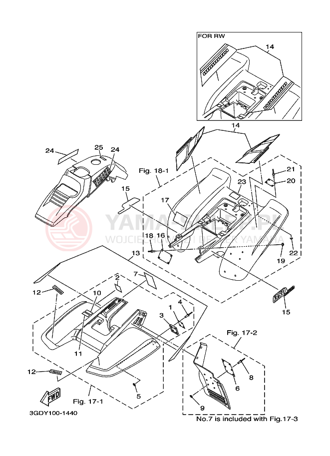Schemat "naklejki" do Yamaha WARRIOR