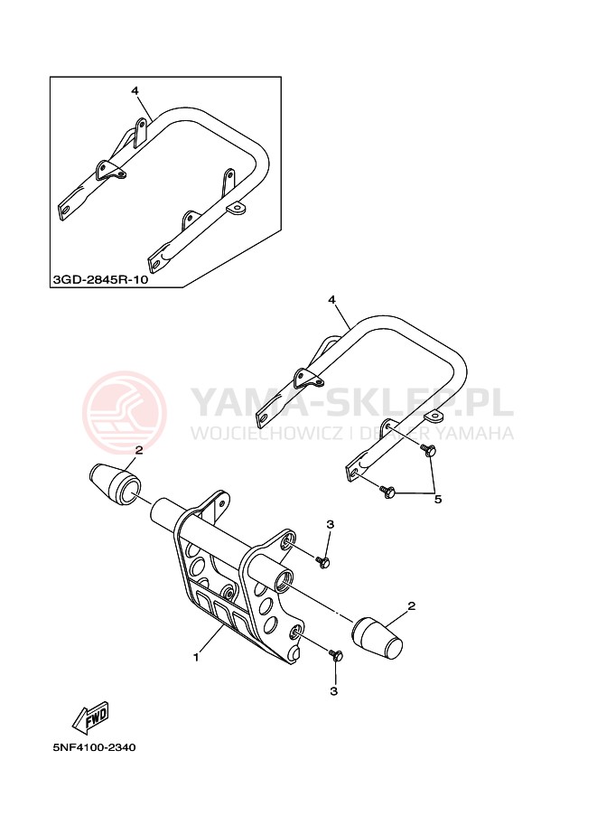 Schemat "RAMIĘ STERUJĄCE" do Yamaha WARRIOR