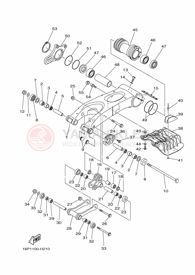 Schemat "wahacz" do Yamaha YFZ450R