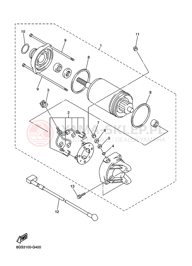 Schemat "rozrusznik" do Yamaha VK PROFESSIONAL II EPS