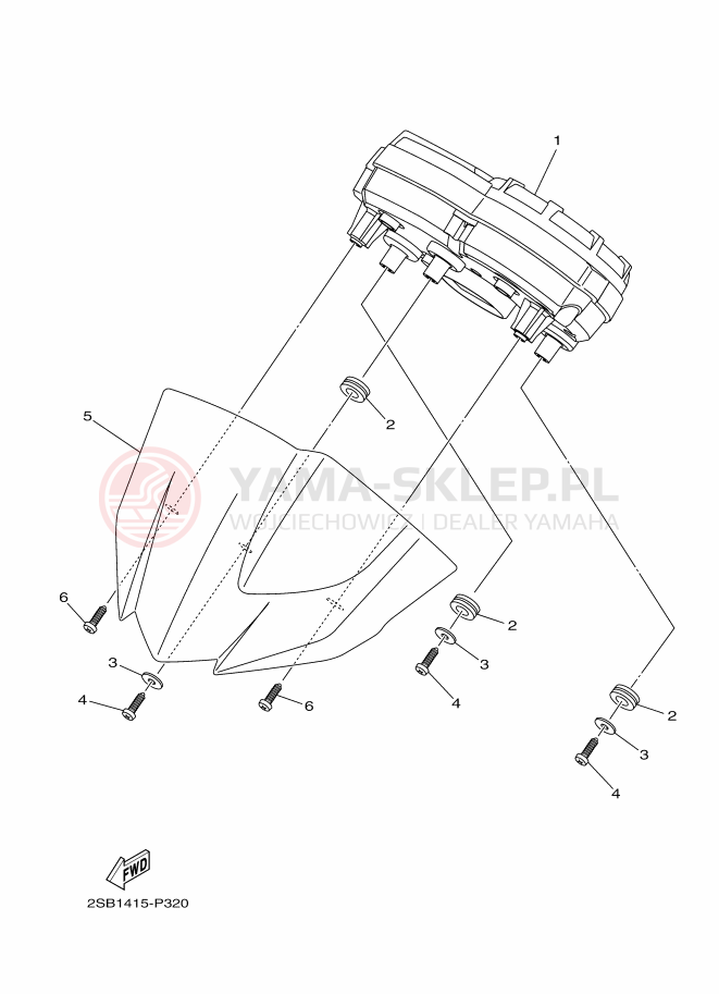 Schemat "licznik" do Yamaha YS125