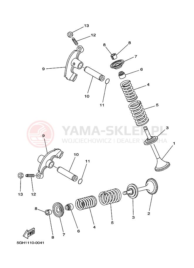 Schemat "zawory" do Yamaha KODIAK 2WD