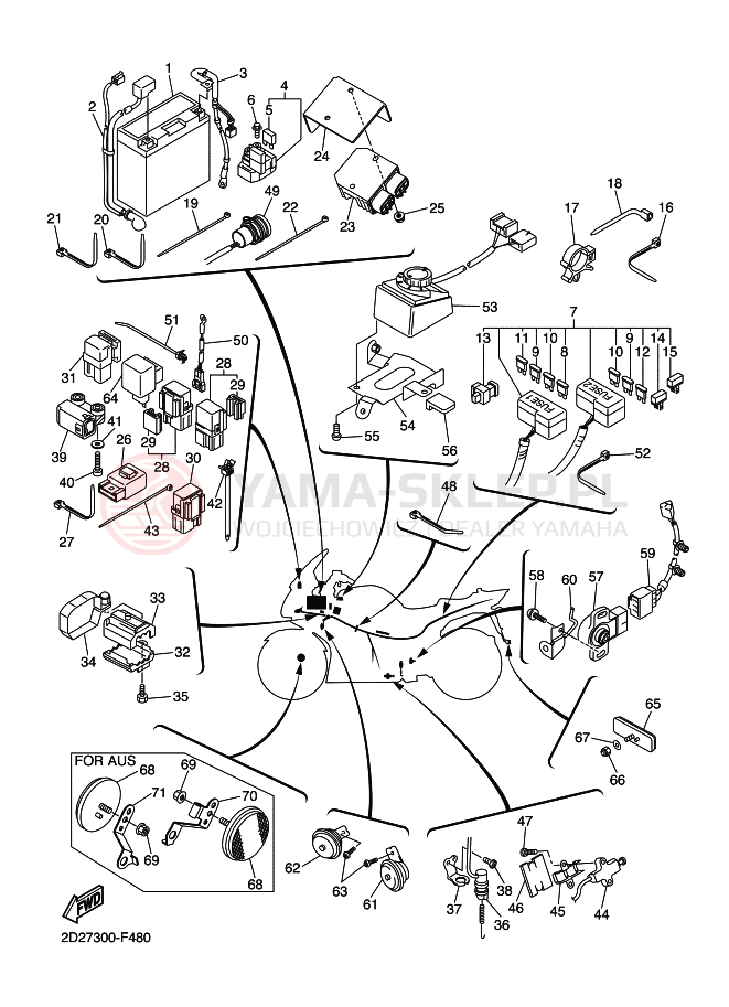 Schemat "układ elektryczny" do Yamaha FJR1300AS