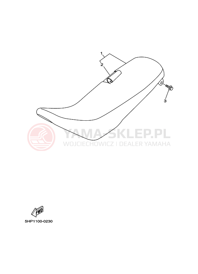 Schemat "siedzenie" do Yamaha TT-R125LWE