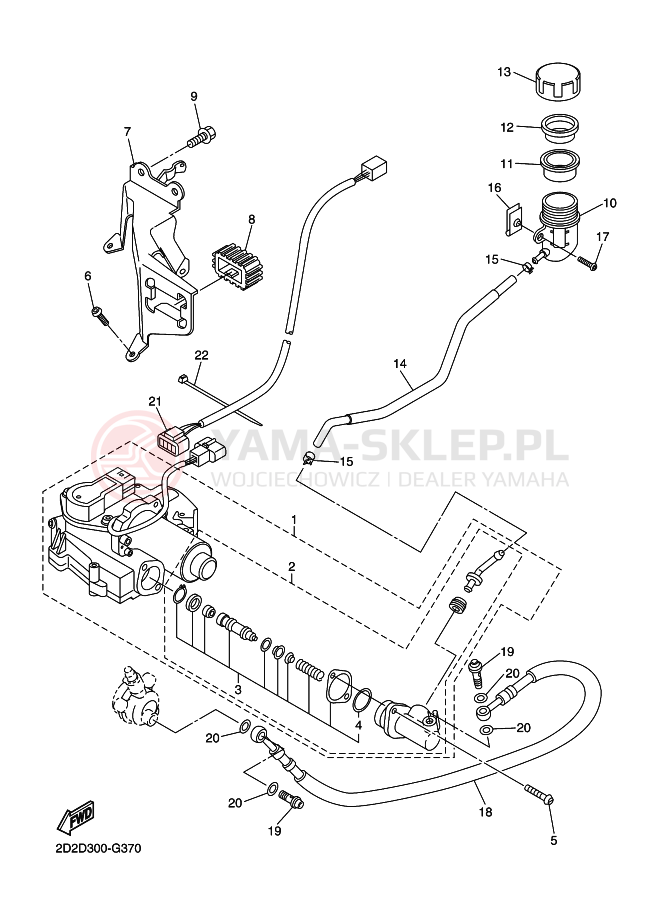 Schemat "SIŁOWNIK SPRZĘGŁA" do Yamaha FJR1300AS