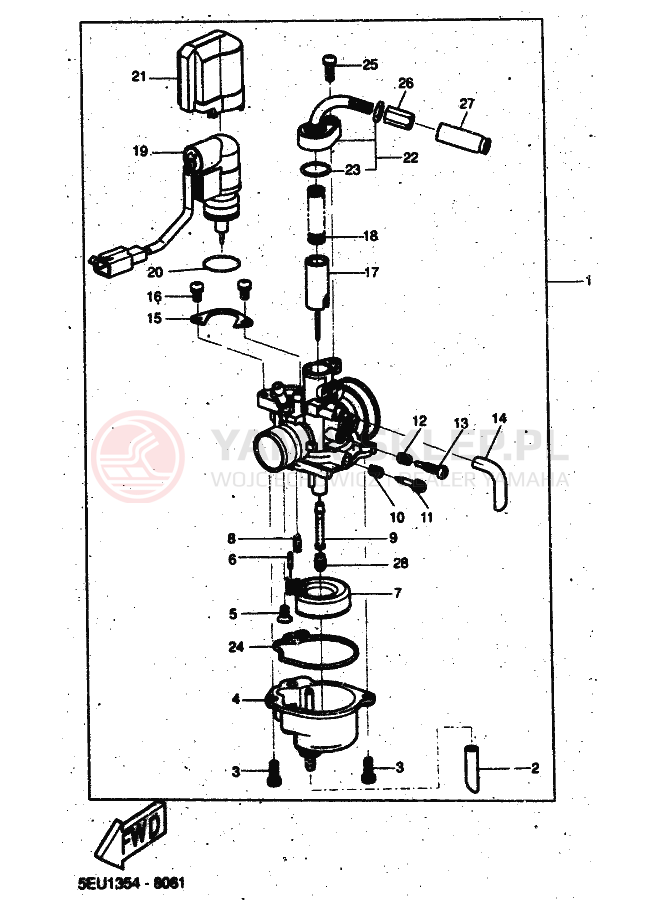 Schemat "Gaźnik" do Yamaha FLIPPER