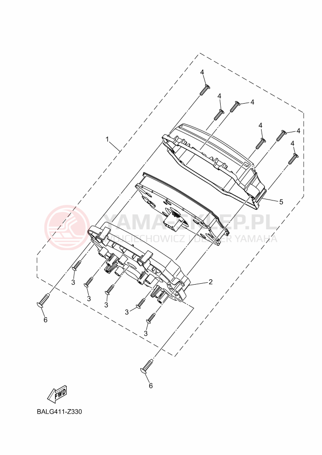 Schemat "licznik" do Yamaha NMAX 155