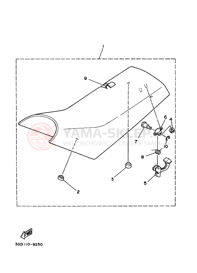 Schemat "siedzenie" do Yamaha WARRIOR